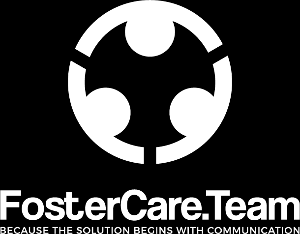 White text FosterCare.Team logo on a black background